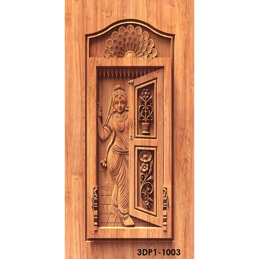DRTRP1-1003 Lady Door CNC 3D Model For Wooden Door Carving Design ...